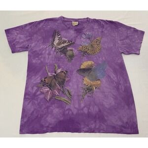 Vintage‎ 2001 The Mountain Butterfly Animal Nature Purple Size XXL T-Shirt